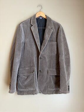 Vintage Y2k Gap Sport Coat Mens Med Gray/ Brown Corduroy Two Button Blazer